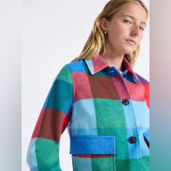 Colorful Plaid Women's Jacket - Picture 2 of 11